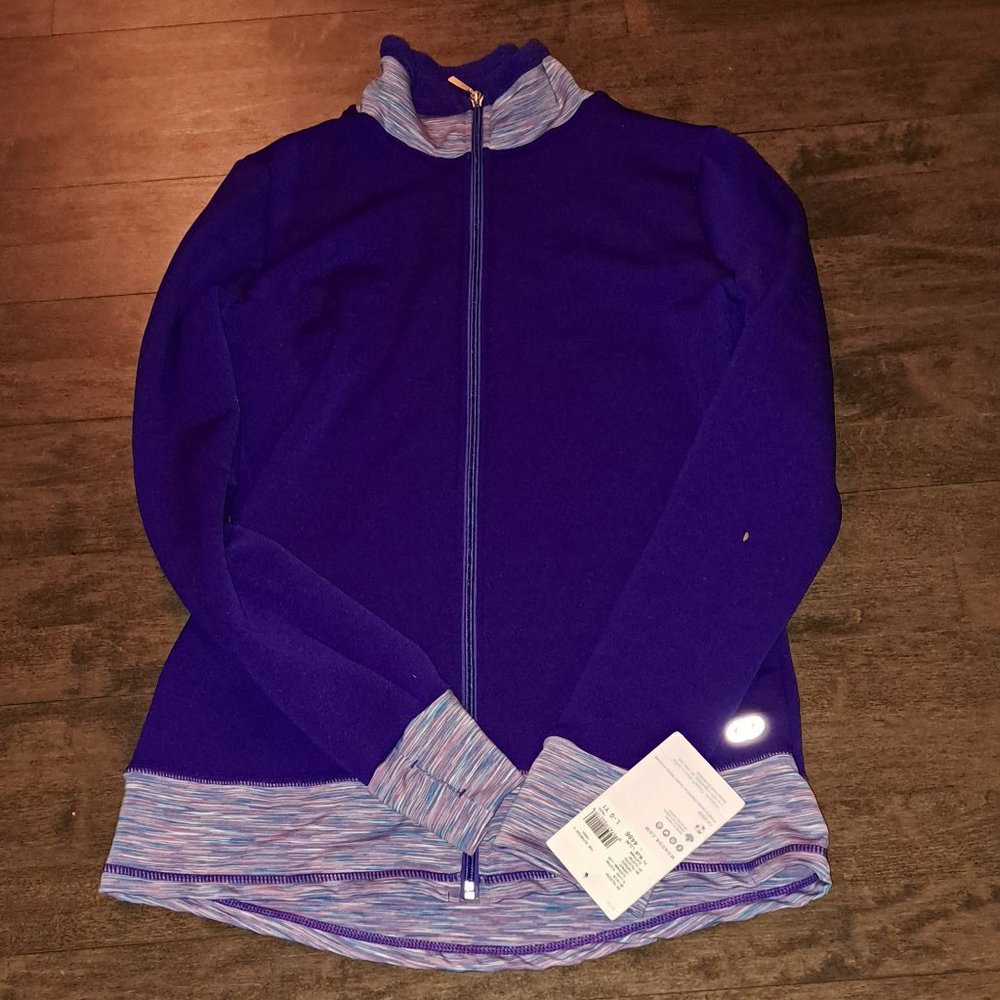 Mondor 4486 purple polartec figure skating zipper vest jacket NWT large